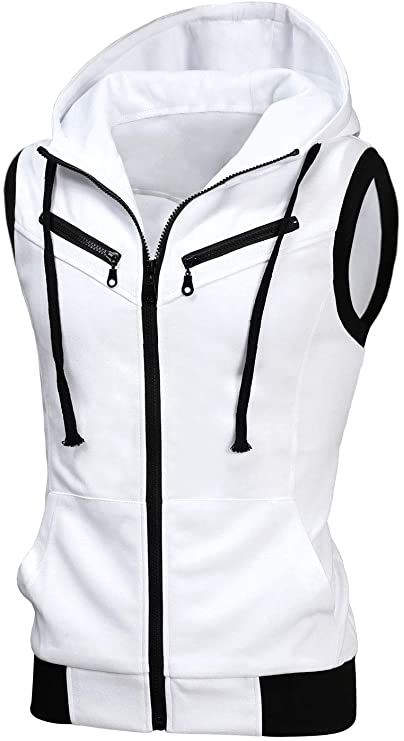 uxcell Men's Sleeveless Slim Fit Hoodie Vest Zipper Drawstring Gilet Jacket with Pockets at Amazon Men’s Clothing store Hoodie Outfit Men, Vest Zipper, Slim Fit Hoodie, Hiking And Camping, Camping Style, Hoodie Vest, Hooded Vest, Sleeveless Hoodie, Hoodie Outfit