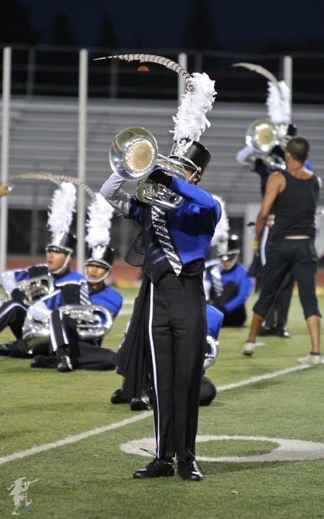 2013 Blue Devils Drum Corps Marching Band Aesthetic Drum Major, Band Reference, Blue Marching Band Uniform, Marching Band Uniforms Drum Major, Blue Devils Drum Corps, Santa Clara Vanguard, Tenor Drums Marching Bands, Marching Band Uniforms, Manifesting Goals