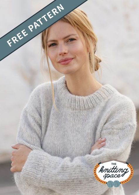 Basic Pullover Knitting Pattern, Knitting Patterns Jumpers Women, Free Knitted Jumper Patterns, Basic Sweater Knitting Pattern Free, Sweater Knit In The Round, Free Worsted Weight Sweater Knitting Patterns, Knit Crew Neck Sweater Pattern, 12 Ply Knitting Patterns Free, Bottom Up Knit Sweater Pattern