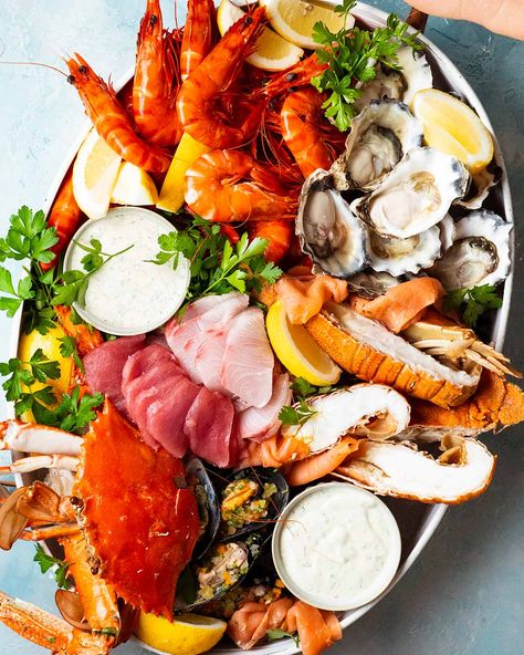 Elegant Party Platters, Tin Eats, Salmon Tartare, Pan Fried Fish, Recipes Seafood, Seafood Sauce, Recipetin Eats, Recipe Tin, Seafood Platter