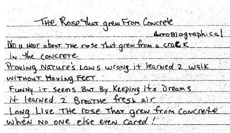 2Pac – The Rose That Grew from Concrete (Autobiographical) | Genius 2pac Poems, Tupac Poems, Trina Vega, Rose Poems, Concrete Poem, Concrete Rose, 2pac Quotes, Tupac Quotes, Tupac Pictures