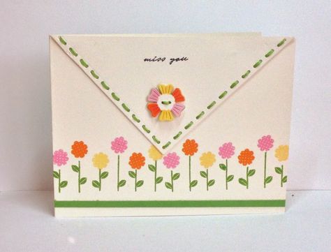 Creating With Spirit!: PTI July Blog Hop.  Cute idea to decorate envelopes Decorated Envelopes Simple, How To Decorate Envelopes, Decorate Envelope Ideas, Decorate Envelope, Decorate An Envelope, Art Envelopes, Snail Mail Art, Mail Art Envelopes, Gift Card Design