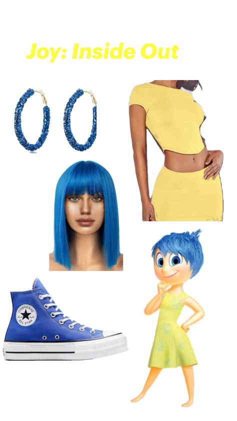 Joy Halloween Costume, Joy Inside Out Costume, Inside Out Halloween Costume, Inside Out Halloween, Inside Out Costume, Joy Inside Out, Converse All Star, Halloween Costume, All Star