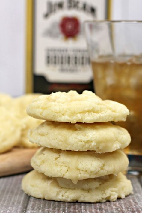 Bourbon Cookies Recipe, Whiskey Cookies, Bourbon Dessert, Bourbon Cookies, Bourbon Butter, Boozy Baking, Butter Cake Cookies, Kentucky Butter Cake, Bbq Parties