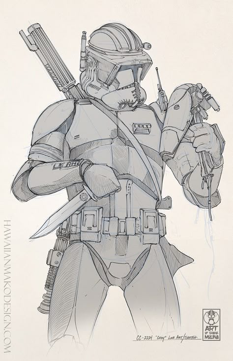 Star Wars Art Drawings, Commander Cody, Clone Wars Art, Grand Army, Star Wars Background, Star Wars Trooper, Star Wars Drawings, Star Wars Concept Art, Star Wars Tattoo