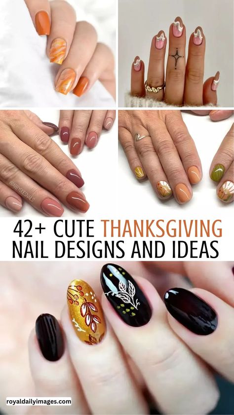 Thanksgiving Nail Designs and Ideas 2023 Nail Designs For 2023, Thanksgiving Nails Design Fall, Thanksgiving Nail Designs, Thanksgiving Nail, Statement Nail, Festive Nail Art, Thanksgiving Fashion, To Autumn, Thanksgiving Nails