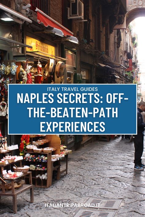 Delve into hidden gems and off-the-beaten-path experiences in Naples. Our guide unveils Naples' best-kept secrets, allowing you to explore the city like a local. From quiet alleys to charming markets, you'll find unique experiences that aren't in the tourist brochures. Discover the real heart of Naples, where hidden treasures await. #Naples #HiddenGems Naples Hidden Gems, Naples Itinerary, Naples Travel, Italy Trip Itinerary, Things To Do In Naples, Pompeii Ruins, Italy Trip Planning, Amalfi Coast Travel, Real Heart