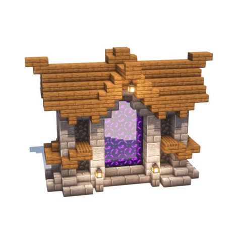 Portal In Minecraft, Minecraft Materials, Minecraft Portal, Minecraft Medieval House, Construction Minecraft, Case Minecraft, Minecraft Houses Survival, Rumah Minecraft Sederhana, Medieval House