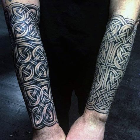 Awesome Celtic Knot Forearm Sleeves Tattoos For Guys Irish Sleeve Tattoo, Celtic Sleeve Tattoos, Celtic Tattoos For Men, Font Tato, Celtic Tattoo Designs, Shamrock Tattoos, Celtic Knot Tattoo, Sleeve Tattoo Ideas, Irish Tattoos