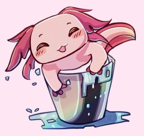 Minecraft Drawings Cute Axolotl, Minecraft Axolotl Drawing, Cute Minecraft Axolotl, Minecraft Axolotl Wallpaper, Minecraft Drawings Cute, Cute Axolotl Art, Minecraft Art Fanart, Cute Axolotl Drawing, Anime Axolotl