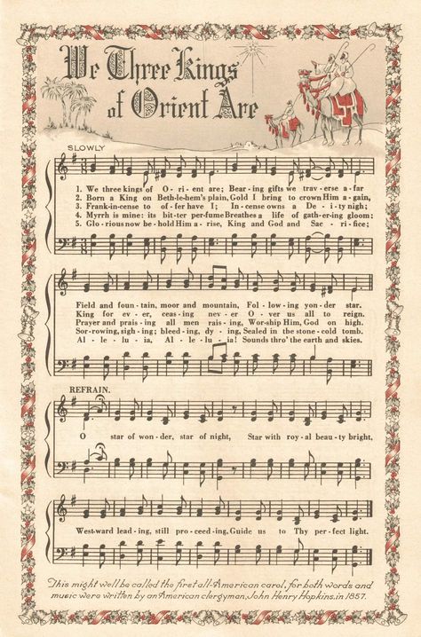 Free Christmas Printables Vintage, Christmas Hymns, Christmas Carols Lyrics, Christmas Carols Songs, Sheet Music Crafts, Christmas Songs Lyrics, Hymn Sheet Music, We Three Kings, Inexpensive Christmas Gifts