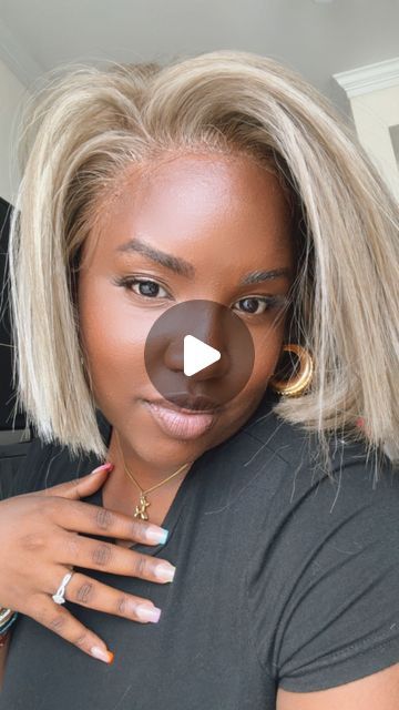 Brittni on Instagram: "We have unlocked a new character 🤣" Blond Short Hair Black Women, Short Blonde Bobs Black Women, Ash Blonde Dark Skin, Ash Blonde Natural Hair Black Women, White Hair Black Women, Ash Blonde Black Women, Golden Dirty Blonde Hair, Ash Blonde Hair Black Women, Blonde Bob Black Women