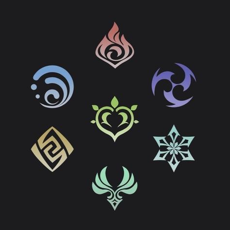 Are you Pyro or Hydro? Find out which Genshin Element you are Genshin Impact Element Symbols Wallpaper, Genshin Impact Element Symbols, Genshin Impact Elements, What Element Are You, Elemental Magic, Element Symbols, Magic Symbols, Magic Design, Earth Elements