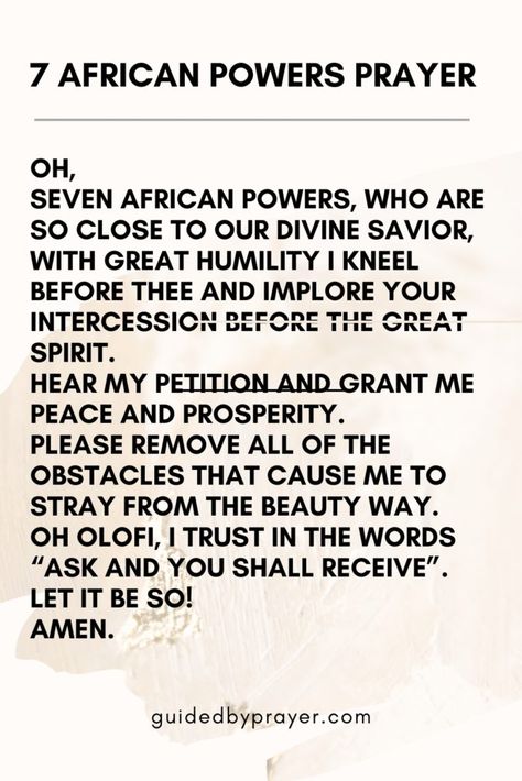 African Prayers, African Ancestors Spirituality, Orishas Deities, Oshun Prayer, Seven African Powers, African Orishas, African Deities, 7 African Powers, Spiritual Remedies