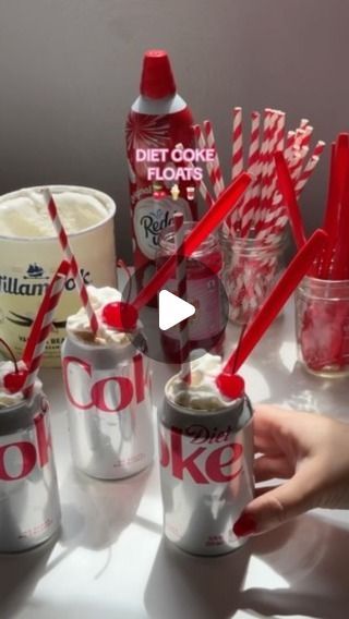 Coke Floats, Cherry Recipe, Coke Float, Maraschino Cherries, Root Beer Float, Ice Cream Spoon, Can Drink, Diet Coke, Maraschino Cherry