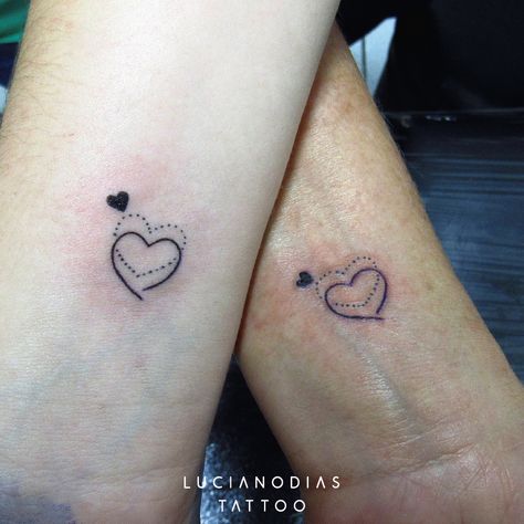 Matching hearts tattoos made by me on aunt and niece at the Black Box Studio. Grandma Tattoo For Granddaughter, Cute Aunt And Niece Tattoos, Small Matching Tattoos For Aunt And Niece, Auntie Niece Tattoos, Matching Tattoos For Aunt And Niece, Aunt Tattoo For Niece And Nephew, Aunt And Nice Tattoos, Matching Tattoos Aunt And Niece, Niece And Aunt Tattoos