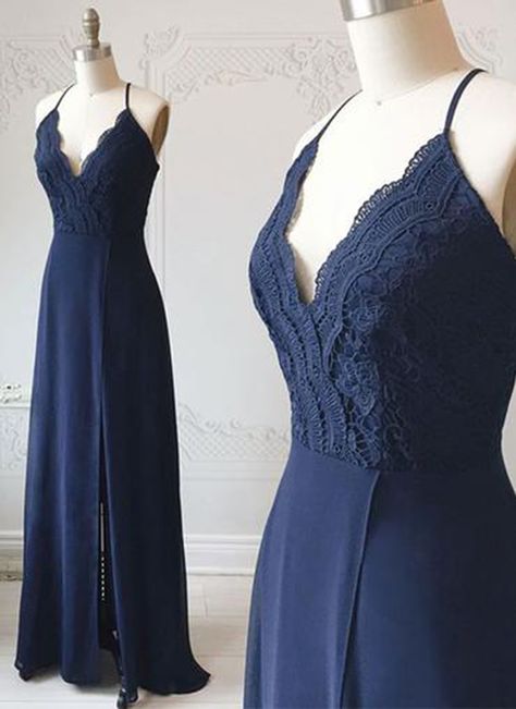 Navy Blue Lace Prom Dress, Prom Dresses Navy Blue, Prom Dresses Navy, Dresses Navy Blue, Lace Prom Dresses, Navy Blue Prom Dresses, Navy Blue Bridesmaid Dresses, A Line Evening Dress, A Line Prom Dresses