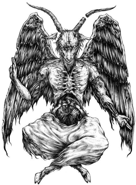 Satanic Back Tattoo, Satanic Drawings, Scary Tattoos Dark Art, Cthulhu Tattoo, Satanic Tattoos, Evil Tattoos, Devil Tattoo, Demon Tattoo, Scary Tattoos