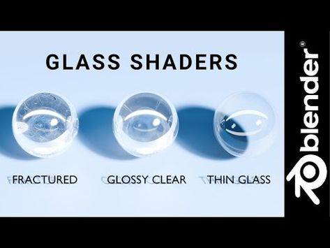 Blender Tutorial: Easiest Glass Shaders - YouTube Glass Blender, Blender Tutorial, 3d Design, Clear Glass, Make It Simple, Texture, Glass, Quick Saves