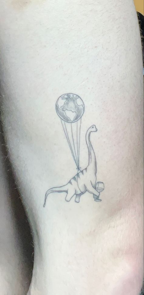 Newt Tattoo, Brontosaurus Tattoo, Dino Tattoo, Cute Tats, Newt, Travel The World, Tattoo Ideas, Wine, Tattoos