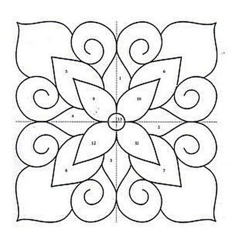 Quilling Templates, Trendy Embroidery, Ideas Embroidery, Mandala Design Pattern, Patterns Design, Pola Sulam, Stencil Patterns, Heart Quilt, 자수 디자인