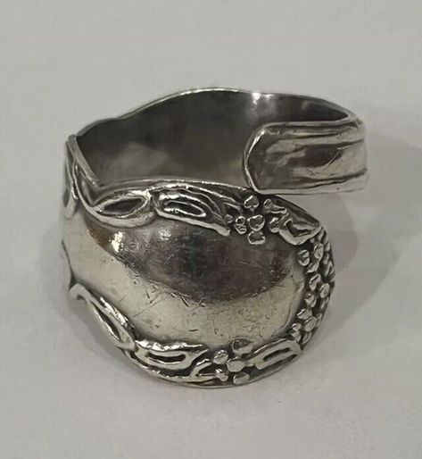 Vintage Spoon Rings, Antique Jewelry Rings, Vintage Spoons, Spoon Ring, Vintage Sterling Silver Rings, Spoon Rings, Ring Pictures, Pretty Rings, Gorgeous Jewelry