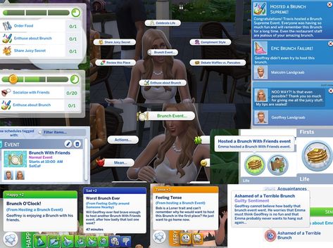 Brunch With Friends event | Patreon Sims 4 Events, Brunch Event, Brunch With Friends, Event Menu, The Sims 4 Packs, Save File, Jealous Of You, The Sims4, Maxis Match