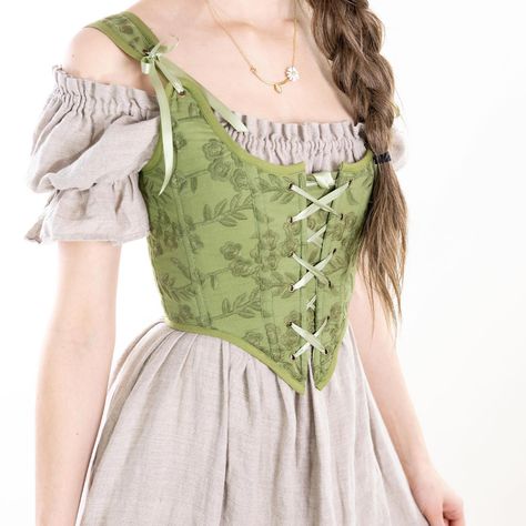 French Meadows Corsets (@french.meadows) • Instagram photos and videos Corset Fabric, French Meadows, Cotton Corset, Fair Outfits, Festival Skirts, Floral Corset, Fairy Friends, Cottagecore Style, Overbust Corset