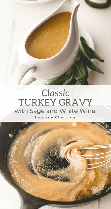 Sage Gravy Recipe, Rosemary Gravy, Sage Gravy, Sage Turkey, Roast Turkey Gravy, Turkey Bacon Wrap, Homemade Green Bean Casserole, Easy Turkey Recipes, Paleo Breads