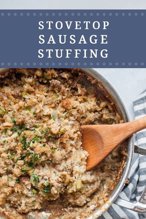 Sausage Stuffing Stovetop, Easy Thanksgiving Stuffing, Sausage And Herb Stuffing, Campbell's Recipes, Gf Thanksgiving, Stuffing Turkey, The Best Stuffing, Stovetop Stuffing, Thanksgiving Stuffing Recipe