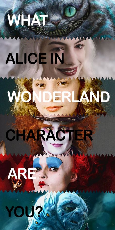 Always wondering what part you would play in the old, crazy classic? Well, here is your chance to find out! Most Followed People On Pinterest, Disney Movies Characters, What Character Am I Pinterest, Who Are You Alice In Wonderland, Crazy Things, All The Best People Are Crazy, Yeah Yeah Yeahs, The White Queen Alice In Wonderland, Mad At Disney