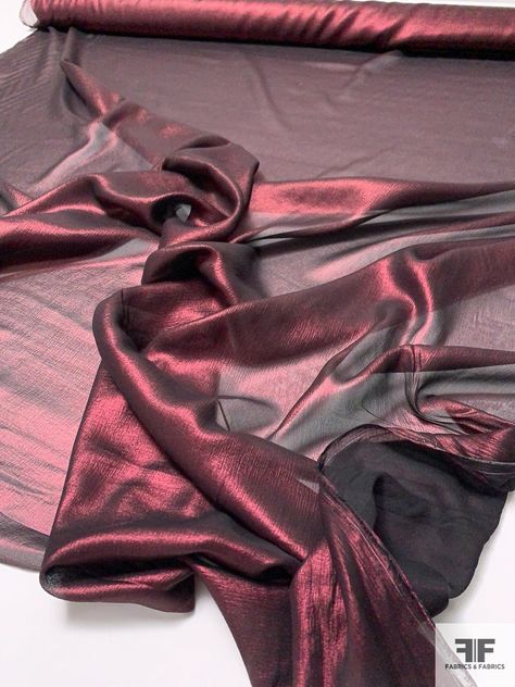 SKU: 9611 Content: 100% Silk Color: Lustrous Merlot / Black Width: 54 inches Origin: Italy Luxury Elegant Raw Silk Fabric, Luxury Festive Raw Silk Fabric, Kerala Saree Blouse Designs, Scenic Painting, Sewing Aesthetic, Fabric Guide, Draping Fashion, Fabric Photography, Make Your Own Clothes