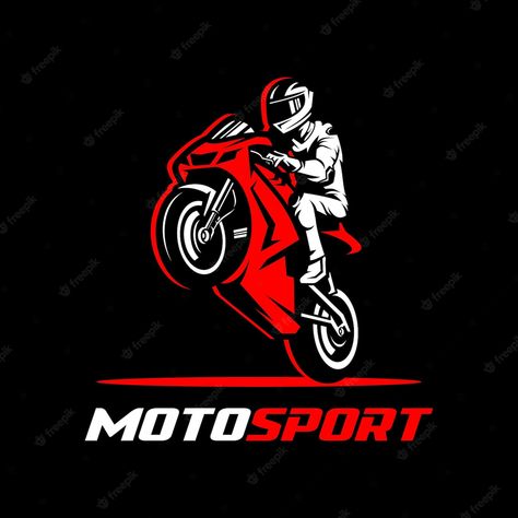 Premium Vector | Motorcycle logo Bikes Logo Design, Bikers Logo Design Graphics, Motorcycle Logo Design Graphics, Motor Logo Design, Motorbike Logo Design, Riders Logo, Moto Logo Design, Motocross Logo, Biker Logo Design