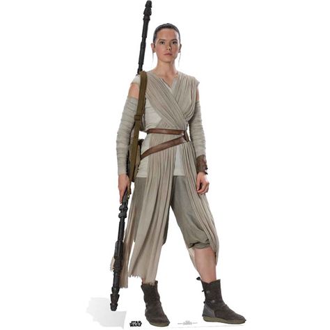 Throw a Star Wars themed birthday party with this lifesize-cutout of Rey from Star Wars: The Force Awakens. A brilliant addition to your Star Wars party decorations. Ray Costume, Rey Star Wars Costume, Ray Star Wars, Star Wars Costumes Diy, Modest Halloween Costumes, Daisy Ridley Star Wars, Disfraz Star Wars, Rey Costume, Star Wars Halloween Costumes