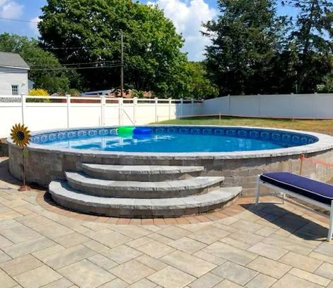 Semi Inground Pool Deck, Radiant Pool, Semi Above Ground Pool, Radiant Pools, Semi Inground Pool, Semi Inground Pools, Best Above Ground Pool, Leisure Pools, Pools Backyard Inground