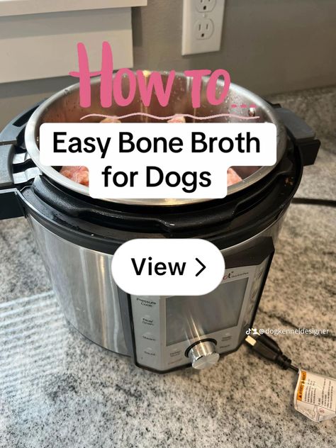 Lemon8 · Homemade Bone Broth Your Dog Will Love!  · @Dog Kennel Girl Bone Broth For Dogs, Homemade Bone Broth, Dog Treat, Bone Broth, Dog Kennel, Pressure Cooking, Dog Food, Chicken Broth, Broth