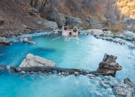 There is nothing quite as enjoyable as relaxing in a bubbling hot natural pool surrounded by wild animals and wilderness. We've compiled a list of our 7 favorite hot pools in the Western US that shouldn't be missed! Hot Springs Utah, Arkansas Road Trip, Water Vacation, Hot Springs Arkansas, Hot Pools, Utah Travel, Utah Usa, Vacation Usa, Unique Hotels