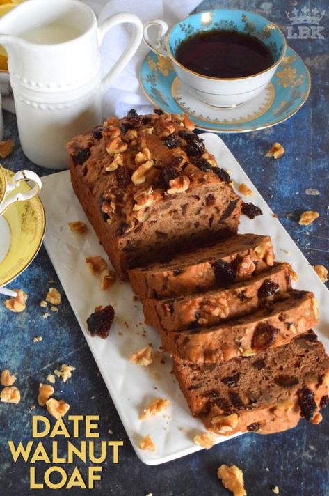 Date And Walnut Loaf, Date And Walnut, Walnut Loaf, Chopped Dates, Nut Loaf, Special Cookies, Empathy Quotes, Walnut Bread, Date Recipes