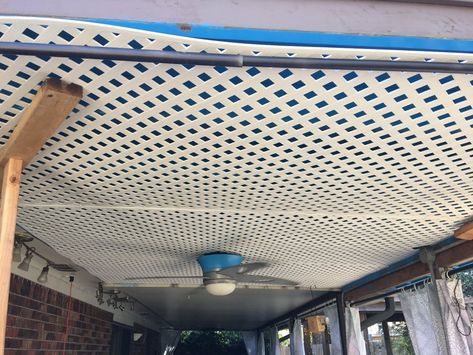 s copy one of these lovely lattice ideas for your home, Patio Ceiling Disguise Lattice Ideas Decor, Lattice Ideas, Patio Ceiling Ideas, Vinyl Lattice Panels, Patio Ceiling, Basement Ceiling, Concrete Pavers, Outdoor Diy Projects, Outdoor Paint