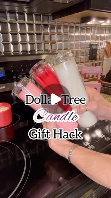 Dollar Tree Diy Candle, Diy Candles Video, Dollar Tree Candles, Dollar Store Candles, Gift Hacks, Dollar Tree Gifts, Diy Candles Homemade, Diy Scent, Candle Diy