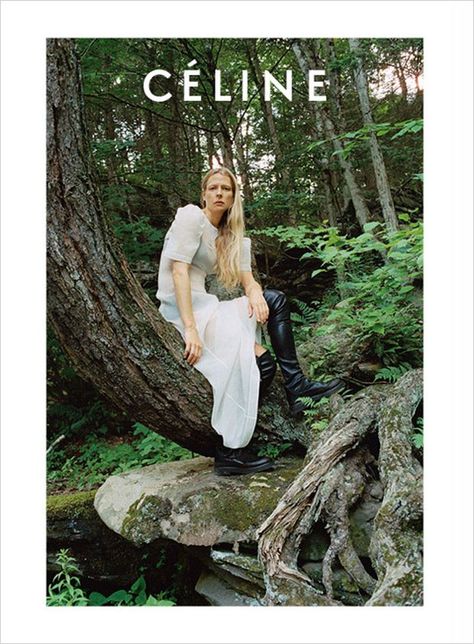 Celine Resort 2017 Campaign by Talia Chetrit Celine Campaign, Nature Editorial, Forest Fashion, Logos Retro, Prada Spring, Campaign Fashion, Outdoor Photoshoot, 인물 사진, In The Forest