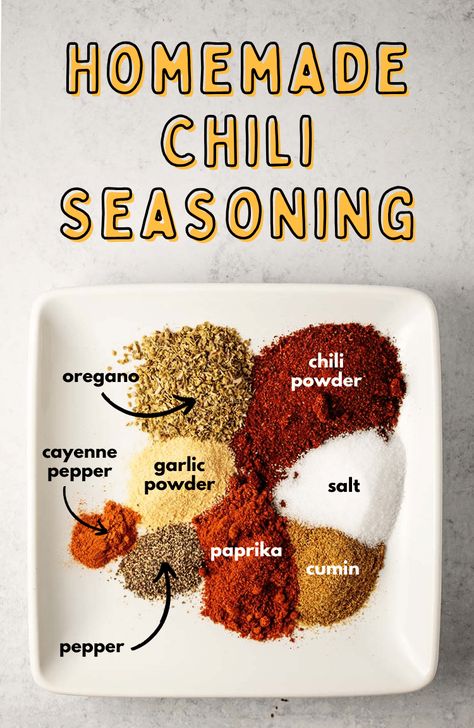 White Chicken Chili Seasoning, Chili Mix Recipe, Chili Seasoning Mix Recipe, Chili Spice Mix, Homemade Chili Seasoning Mix, Chili Seasoning Recipe, Easy Homemade Chili, Homemade Chili Seasoning, Chili Easy