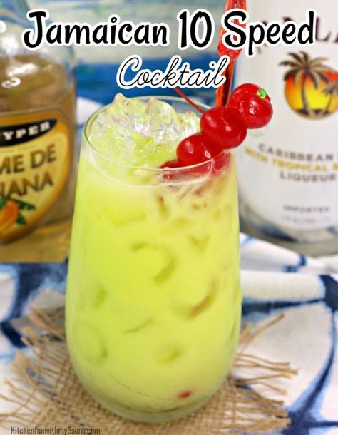 Banana Pudding Cookies, Summertime Cocktail, Lime Rickey, Hawaiian Birthday, Kitchen Fun, Coconut Rum, Easy Cocktails, Banana Flavored, Summer Refreshments