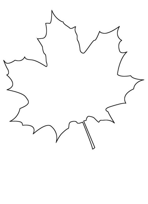 How To Draw Maple Leaf Coloring Page : Kids Play Color Draw Maple Leaf, Maple Leaf Template, Leaf Template Printable, Fall Leaf Template, Printable Leaves, Leaf Coloring Page, Leaf Outline, Leaf Template, Heart Template