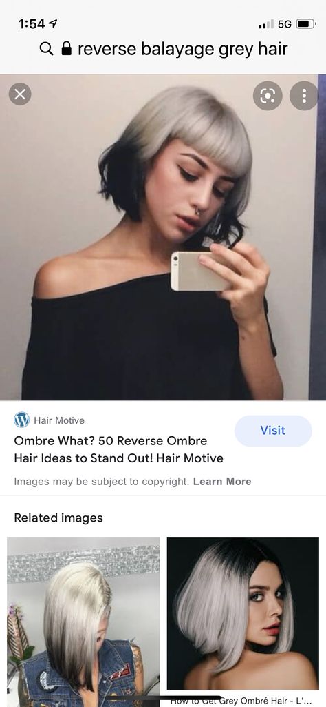 Reverse Ombre Hair Short, Reverse Ombre Hair, Reverse Balayage, Reverse Ombre, Haircut Inspo, Short Ombre Hair, Buzz Cuts, Edgy Hair, Hair Images