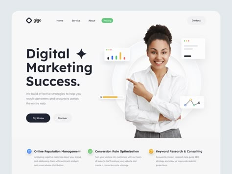 Digital Marketing Agency Website, Marketing Agency Website, Free Email Templates, Hero Section, Agency Website Design, Ui Website, Whatsapp Marketing, Digital Marketing Design, Business Website Design