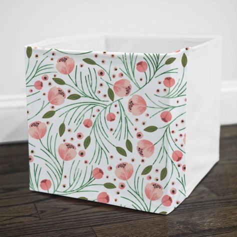 Ikea Drona Box, Ikea Drona, Ikea Storage Units, Kallax Storage, Bin Cover, Floral Storage, Ikea Antilop, Boxes Ideas, Pipe Shelf