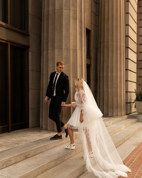 reagan, bryce, + downtown salt lake city ✨ #saltlakeweddingphotographer #saltlakephotographer #provoweddingphotographer #sundancewedding #utahweddingphotographer #utahbride #2024bride #2025bride #2025weddings #sandiegoweddingphotographer #boulderweddingphotographer #coloradoweddingphotographer Court Elopement, Zion National Park Wedding, Modern Veil, Zion Wedding, Park City Wedding, Downtown Salt Lake City, Courthouse Elopement, Salt Lake City Downtown, City Elopement