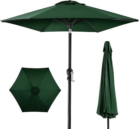 Amazon.com : Best Choice Products 7.5ft Heavy-Duty Round Outdoor Market Table Patio Umbrella w/Steel Pole, Push Button Tilt, Easy Crank Lift - Green : Patio, Lawn & Garden Cafe Umbrella, Green Umbrella, Green Patio, Green Cafe, Market Table, Outdoor Market, Push Button, Lawn Garden, Patio Umbrella