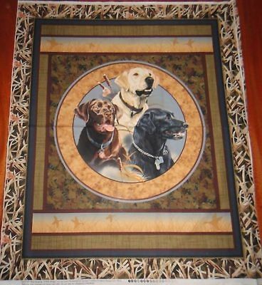 Dog Panel Quilt Ideas, Labrador Quilt Pattern, Deer Panel Quilt Patterns, Deer Panels For Quilting, Animal Print Quilt, Real Tree Deer Panel Quilt, Chocolate Labrador Retriever, Panel Ideas, Panel Quilt Patterns